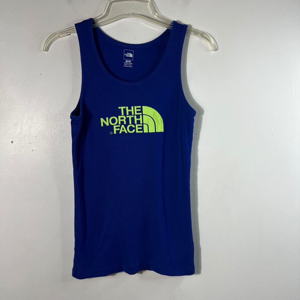 Womens The North‎ Face Ribbed Tank Top Blue Green M